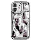 For iPhone 12 Electroplating Meteorite Texture TPU Phone Case(Silver) - 1