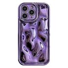 For iPhone 11 Pro Max Electroplating Meteorite Texture TPU Phone Case(Purple) - 1