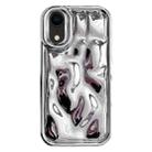 For iPhone XR Electroplating Meteorite Texture TPU Phone Case(Silver) - 1