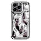 For iPhone 15 Pro Max Electroplating Meteorite Texture TPU Phone Case(Silver) - 1