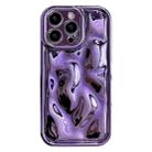 For iPhone 15 Pro Max Electroplating Meteorite Texture TPU Phone Case(Purple) - 1