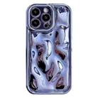 For iPhone 15 Pro Electroplating Meteorite Texture TPU Phone Case(Blue) - 1