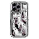 For iPhone 15 Pro Electroplating Meteorite Texture TPU Phone Case(Silver) - 1