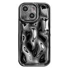 For iPhone 15 Electroplating Meteorite Texture TPU Phone Case(Black) - 1