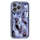 For iPhone 16 Pro Max Electroplating Meteorite Texture TPU Phone Case(Blue) - 1