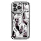 For iPhone 16 Pro Max Electroplating Meteorite Texture TPU Phone Case(Silver) - 1