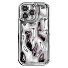 For iPhone 16 Pro Electroplating Meteorite Texture TPU Phone Case(Silver) - 1