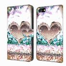 For iPhone 6 Plus / 7 Plus / 8 Plus Crystal 3D Shockproof Protective Leather Phone Case(Pink Diamond Heart) - 1