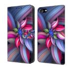 For iPhone 6 Plus / 7 Plus / 8 Plus Crystal 3D Shockproof Protective Leather Phone Case(Colorful Flower) - 1