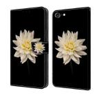 For iPhone 6 / 7 Crystal 3D Shockproof Protective Leather Phone Case(White Flower) - 1