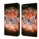 For iPhone 6 / 7 Crystal 3D Shockproof Protective Leather Phone Case(Crystal Butterfly) - 1