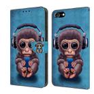 For iPhone 6 / 7 Crystal 3D Shockproof Protective Leather Phone Case(Orangutan) - 1