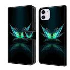 For iPhone 11 Crystal 3D Shockproof Protective Leather Phone Case(Reflection Dutterfly) - 1