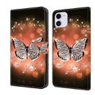 For iPhone 11 Crystal 3D Shockproof Protective Leather Phone Case(Crystal Butterfly) - 1