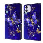 For iPhone 11 Crystal 3D Shockproof Protective Leather Phone Case(Diamond Butterfly) - 1