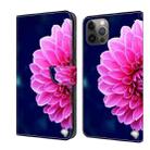 For iPhone 11 Pro Crystal 3D Shockproof Protective Leather Phone Case(Pink Petals) - 1
