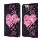 For iPhone 11 Pro Crystal 3D Shockproof Protective Leather Phone Case(Lace Love) - 1