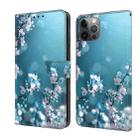 For iPhone 11 Pro Crystal 3D Shockproof Protective Leather Phone Case(Plum Flower) - 1
