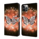 For iPhone 11 Pro Crystal 3D Shockproof Protective Leather Phone Case(Crystal Butterfly) - 1