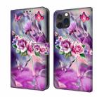 For iPhone 11 Pro Max Crystal 3D Shockproof Protective Leather Phone Case(Butterfly) - 1