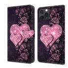 For iPhone 11 Pro Max Crystal 3D Shockproof Protective Leather Phone Case(Lace Love) - 1