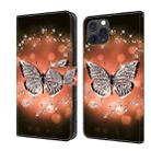 For iPhone 11 Pro Max Crystal 3D Shockproof Protective Leather Phone Case(Crystal Butterfly) - 1