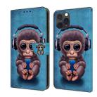 For iPhone 11 Pro Max Crystal 3D Shockproof Protective Leather Phone Case(Orangutan) - 1