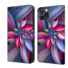 For iPhone 11 Pro Max Crystal 3D Shockproof Protective Leather Phone Case(Colorful Flower) - 1