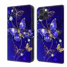 For iPhone 11 Pro Max Crystal 3D Shockproof Protective Leather Phone Case(Diamond Butterfly) - 1