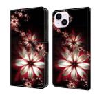 For iPhone 14 Plus Crystal 3D Shockproof Protective Leather Phone Case(Fantastic Flower) - 1