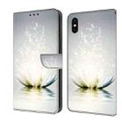 For iPhone X / XS Crystal 3D Shockproof Protective Leather Phone Case(Light Lotus) - 1