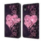 For iPhone XR Crystal 3D Shockproof Protective Leather Phone Case(Lace Love) - 1