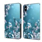 For iPhone XS Max Crystal 3D Shockproof Protective Leather Phone Case(Plum Flower) - 1