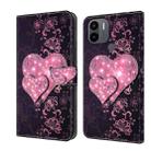 For Xiaomi Redmi A1+ / A2 / A2+ Crystal 3D Shockproof Protective Leather Phone Case(Lace Love) - 1