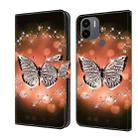 For Xiaomi Redmi A1+ / A2 / A2+ Crystal 3D Shockproof Protective Leather Phone Case(Crystal Butterfly) - 1