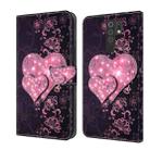 For Xiaomi Redmi 9 Crystal 3D Shockproof Protective Leather Phone Case(Lace Love) - 1