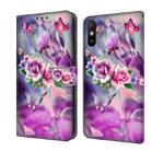 For Xiaomi Redmi 9A Crystal 3D Shockproof Protective Leather Phone Case(Butterfly) - 1