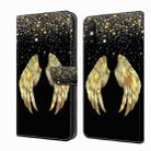 For Xiaomi Redmi 9A Crystal 3D Shockproof Protective Leather Phone Case(Golden Wings) - 1