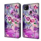 For Xiaomi Redmi 9C Crystal 3D Shockproof Protective Leather Phone Case(Butterfly) - 1