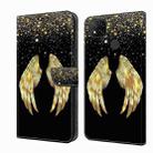 For Xiaomi Redmi 9C Crystal 3D Shockproof Protective Leather Phone Case(Golden Wings) - 1