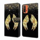For Xiaomi Redmi 9T Crystal 3D Shockproof Protective Leather Phone Case(Golden Wings) - 1