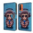 For Xiaomi Redmi 9T Crystal 3D Shockproof Protective Leather Phone Case(Orangutan) - 1