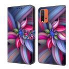 For Xiaomi Redmi 9T Crystal 3D Shockproof Protective Leather Phone Case(Colorful Flower) - 1