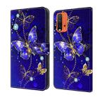 For Xiaomi Redmi 9T Crystal 3D Shockproof Protective Leather Phone Case(Diamond Butterfly) - 1