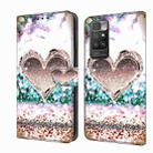 For Xiaomi Redmi 10 Crystal 3D Shockproof Protective Leather Phone Case(Pink Diamond Heart) - 1