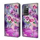 For Xiaomi Redmi 10 Crystal 3D Shockproof Protective Leather Phone Case(Butterfly) - 1