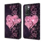 For Xiaomi Redmi 10 Crystal 3D Shockproof Protective Leather Phone Case(Lace Love) - 1