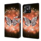 For Xiaomi Redmi 10C Crystal 3D Shockproof Protective Leather Phone Case(Crystal Butterfly) - 1