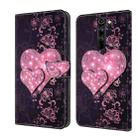 For Xiaomi Redmi Note 8 Pro Crystal 3D Shockproof Protective Leather Phone Case(Lace Love) - 1