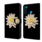 For Xiaomi Redmi Note 8T Crystal 3D Shockproof Protective Leather Phone Case(White Flower) - 1